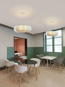 Axyaa Cloud Feather Chandelier: Modern Minimalist Design for Bedroom & Living Room