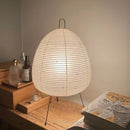 Axyaa Wabi-sabi Table Lamp: Ins-style Ambient Rice Paper & Metal Light for Living Room