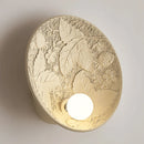 Axyaa High-End Retro White Bedside Wall Lamp with Milk White Glass Lampshade