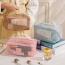 Axyaa Mesh Clear Cosmetic Bags Small Large Makeup Bag Portable Toiletry Organizer