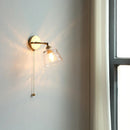 Axyaa Modern Copper LED Wall Lights with Clear Glass Switch