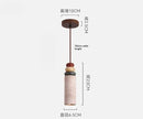 Axyaa LED Travertine Stone Cylinder Pendant Light for Bedroom and Living Room
