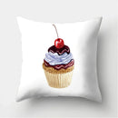 Axyaa Cupcake Pattern Decorative Cushion Cover Sofa Throw Pillowcase