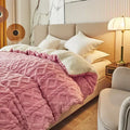 Axyaa Warmth Duvet Cover Blanket: Soft Cozy Fleece Quilt Cover for Winter Beds