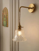 Elegant Vintage Brass Socket Wall Sconce by Axyaa for Bedroom Hotel Dining Room