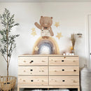 Boho Rainbow Bear Nursery Wall Decals by Axyaa