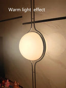 Axyaa Nordic Medieval Art Floor Lamp Acrylic Globe Light Fixture