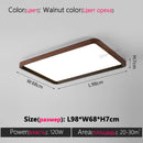 Axyaa Walnut LED Ceiling Lamp for Modern Living Room Dining Bedroom Study
