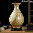 Axyaa Crystal Glazed Ceramic Vase for Home Decor - Living Room, Study, or Entryway