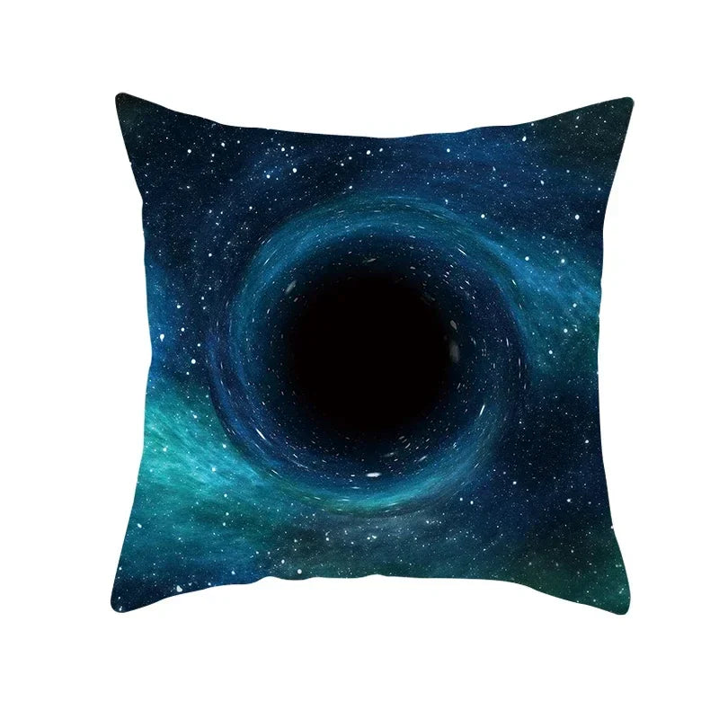 Axyaa Black Hole Polyester Pillowcase - Home Decor Cushion Cover for Sofa, 45X45CM