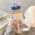 Axyaa 800ml Portable Water Bottle with Straw and Infuser for Bubble Tea