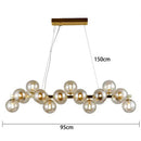 Axyaa Glass LED Pendant Chandelier Light for Living Room and Dining Room