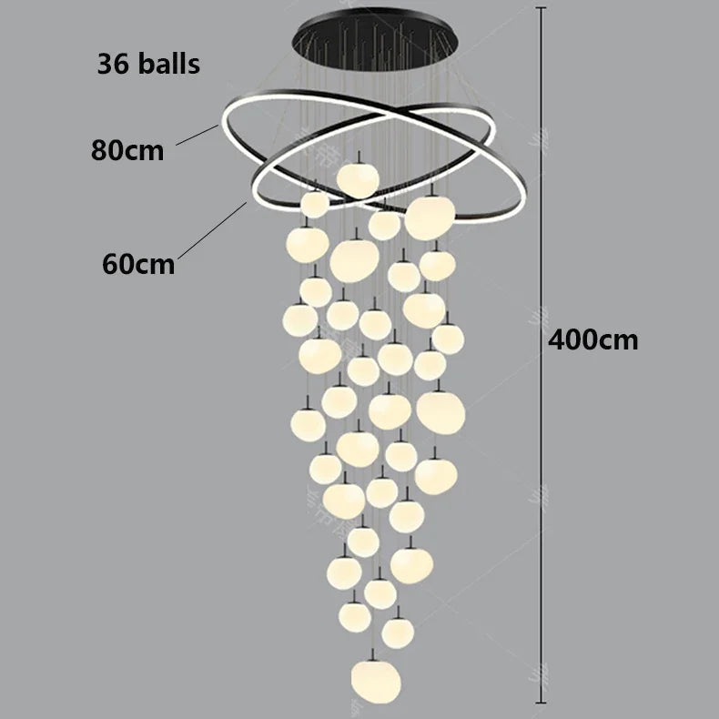 Axyaa Staircase Chandelier Pendant Light for Modern Home Decor & Indoor Lighting