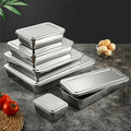 Axyaa Stainless Steel Serving Tray with Lid - Kitchen Organizer Tray