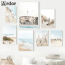 Axyaa Seagull Lighthouse Ocean Art Canvas Print for Wall Decor