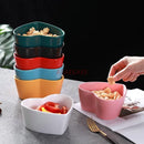 Axyaa Heart-Shaped Bowl Set: Salad, Snack, Dessert, Creative Cold Dish.