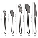 Axyaa Stainless Steel Cutlery Set - 16-Piece Hollow Handle Dinnerware Fork Knife Spoon