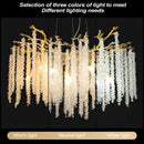 Axyaa French Luxury Gold Crystal Ceiling Chandelier LED Pendant Lamp