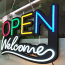 Axyaa LED Neon Sign Welcome Light for Bars, Coffee Shops, Shop Windows