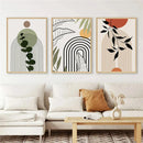 Boho Abstract Geometry Arch Line Leaves Wall Art Canvas Painting Posters Axyaa Modern Wall Pictures Home Decor