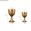 Axya Golden Goblet Set - Brass Wine Cups & Spirit Glass Collection