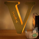 Axyaa Personalized Engraved Name LED Night Light for Couples Baby Kid Room