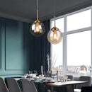 Axyaa Glass Pendant Lamp LED Hanging Light for Dining Room Kitchen Bedroom