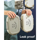 Axyaa 3-Compartment Bento Lunch Box: Leak-proof, Microwave Safe