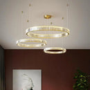 Axyaa Luxury Crystal Chandelier with LED Dimming for Villa Staircase