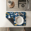 Axyaa Halloween Pumpkin Absorbent Anti-slip Drying Mat for Kitchen and Bathroom