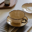 Axyaa Lace Shape Cup & Saucer Set, 240ml, Home Cafe & Office Teaware