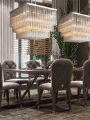 Axyaa Luxury Grand Square Chandelier Pendant Light for Living Room and Restaurant Home Decor