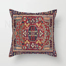 Axyaa Red Plush Moroccan Ethnic Sofa Cushion Cover -  Customizable 40x40 50x50 60x60