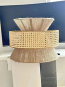 Axyaa Hemp Rope Chandelier: Handcrafted LED Pendant Light for Dining Room