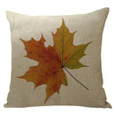 Axyaa Maple Leaf Print Linen Pillowcase for Home Decor and Sofa Comfort