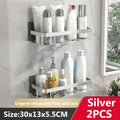 Axyaa Bathroom Corner Towel Rack Shelf with Shower Shampoo Storage