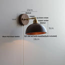 Axyaa Clear Glass LED Wall Light Fixture Pull Chain Switch Modern Sconce Lamp