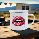 Axyaa Freedom Series Enamel Mug: USA 4th July Coffee Cup - Celebrate Festive Drinkware