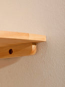 Axyaa Scalloped Corner Floating Wall Shelf Storage Rack Wooden Home Decor Shelf