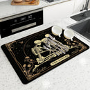 Axyaa Halloween Flower Diatoms Coffee Cup Drying Mat
