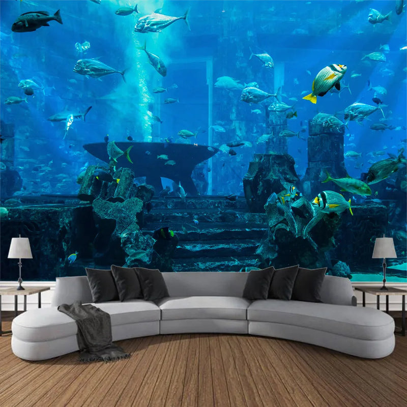 Axyaa Undersea Print Tapestry for Psychedelic Room Decoration & Ocean Wall Hanging