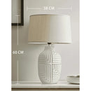 Axyaa Sand Energy-saving Ceramic Desk Lamp: Elegant LED Decoration for Living Room