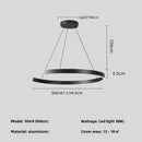 Axyaa Modern Ring LED Chandelier for Living Dining Room Pendant Light