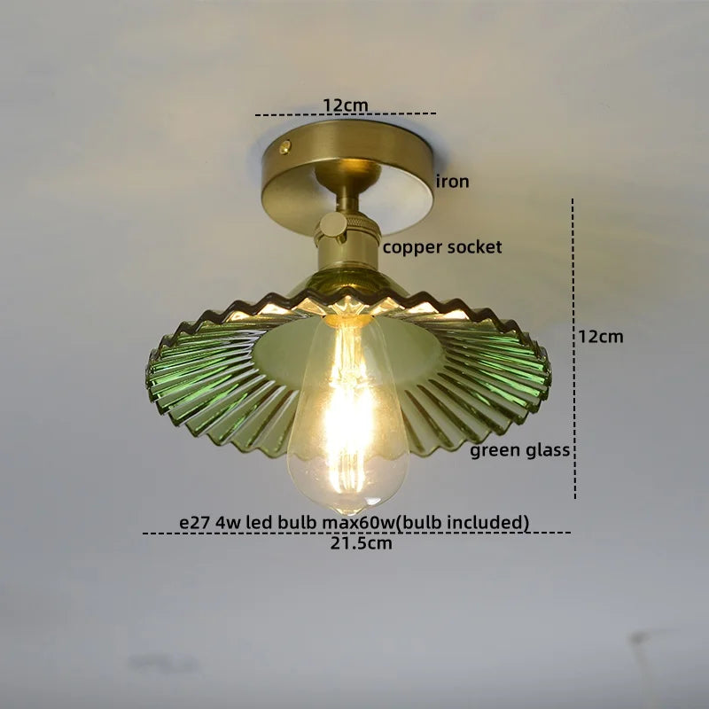 Axyaa Frosted Glass LED Ceiling Lamp for Modern Indoor Lighting