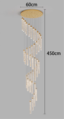 Axyaa Crystal Chandelier Stair Pendant Lamp Living Room Pendant Lights