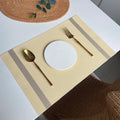 Axyaa 30x45cm Luxe Woven Vinyl Placemats for Kitchen & Dining