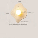 Axyaa Wabi Sabi LED Wall Lamps with Pull Chain Switch, Yellow Travertine Bathroom Mirror Light