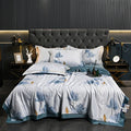 Axyaa Tencel Summer Quilt Set - Cool Silk Single-Piece Printed Quilt
