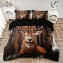 Axyaa Forest Deer Duvet Cover Set for Bedroom Comfort