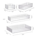Axyaa Clear Plastic Desk Drawer & Bathroom Organizer Set